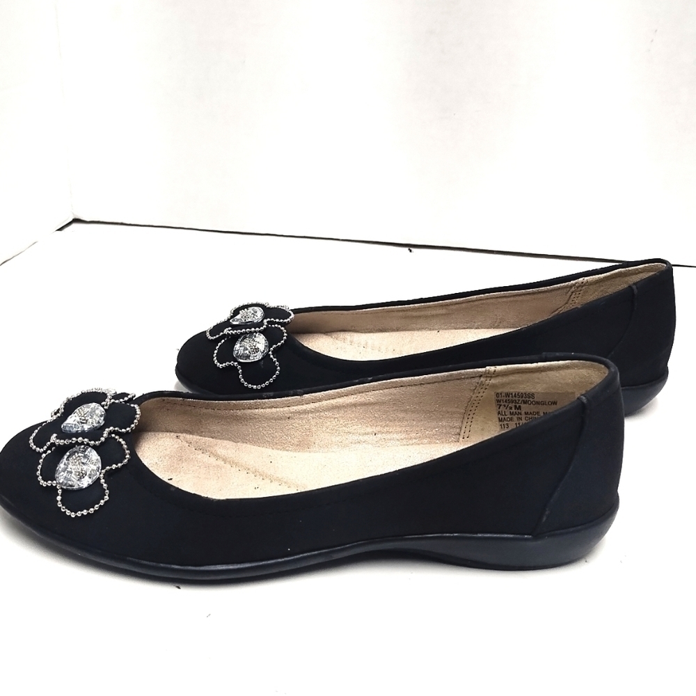 White Mountain ballet flats black shoes Size: 7.5 - Picture 2 of 10